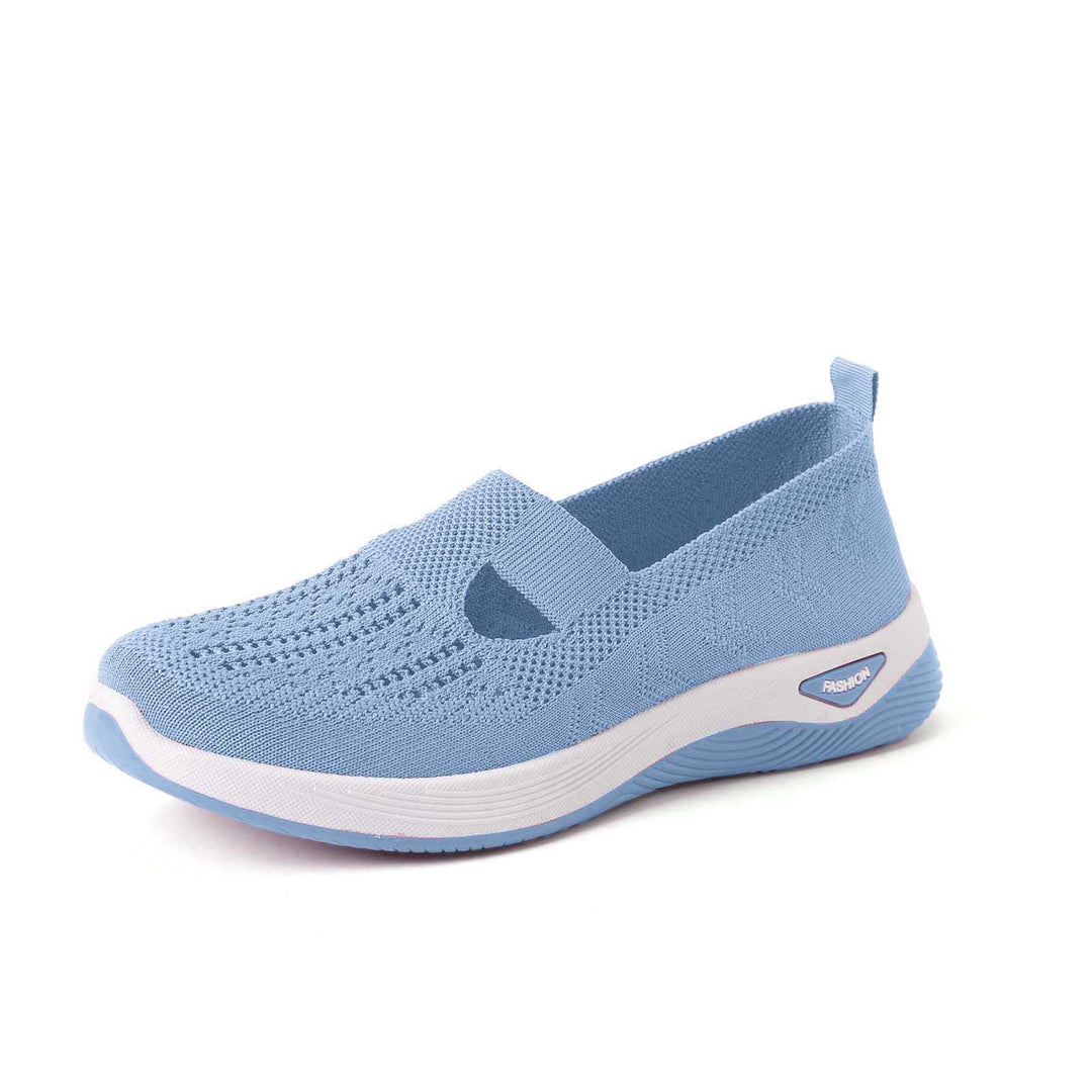 Damen Bequeme Slip-On Sneakers mit atmungsaktiver Netzstruktur EB