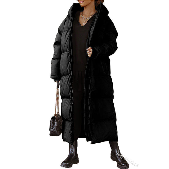 Damen Lange gesteppte Winterjacke EB