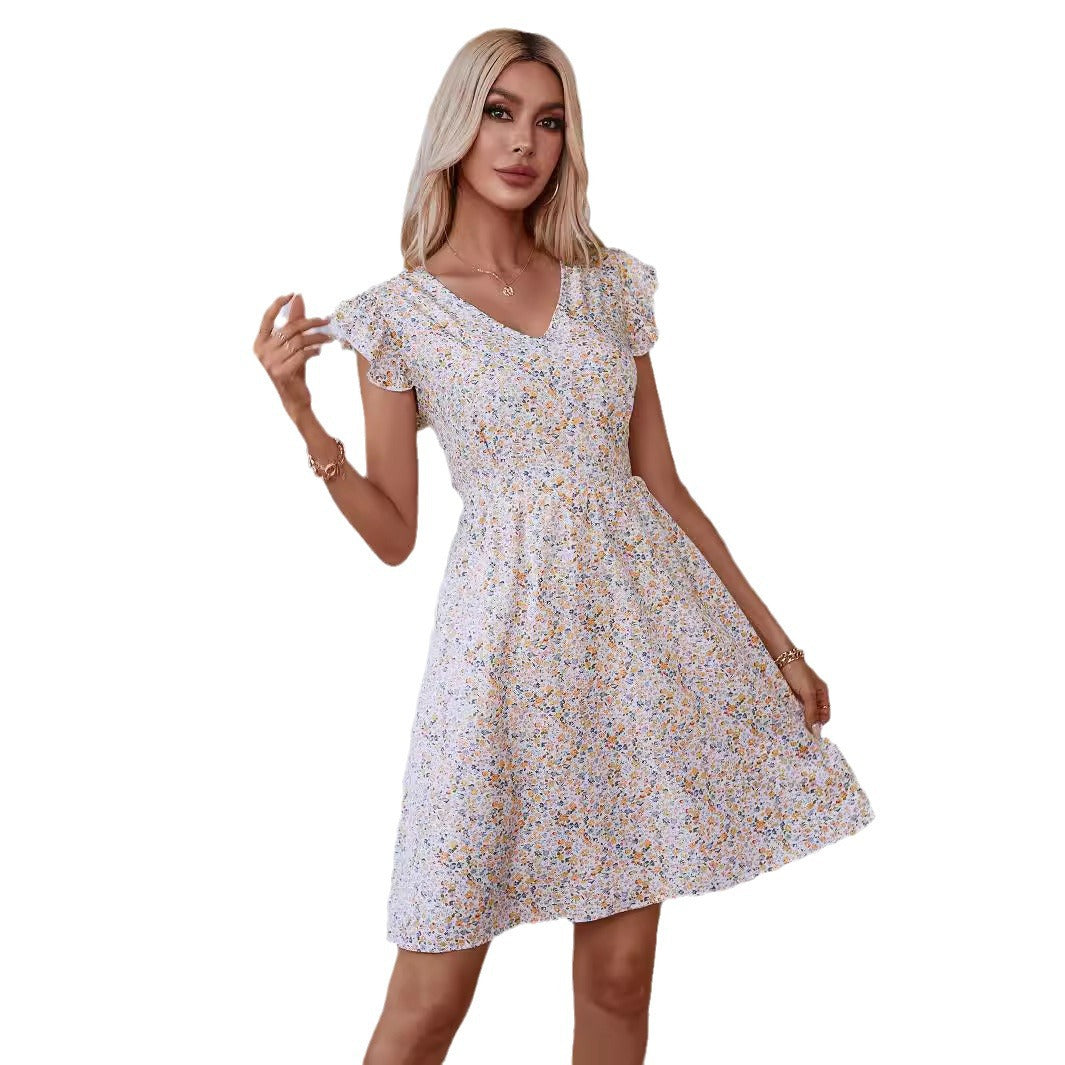 Damen verspielt fließendes Sommerkleid EB
