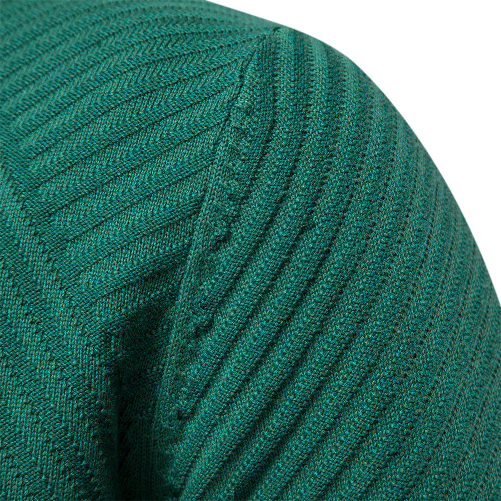 Herren Strickpullover mit modernem diagonalen Muster EB