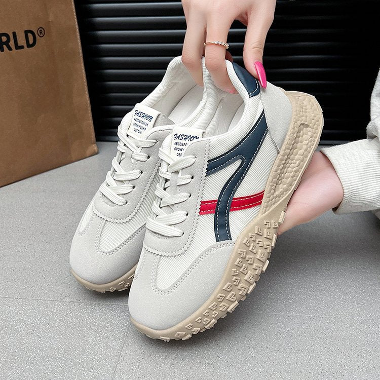 Damen Modische Lauf-Sneaker mit gepolsterter Sohle und atmungsaktivem Obermaterial EB