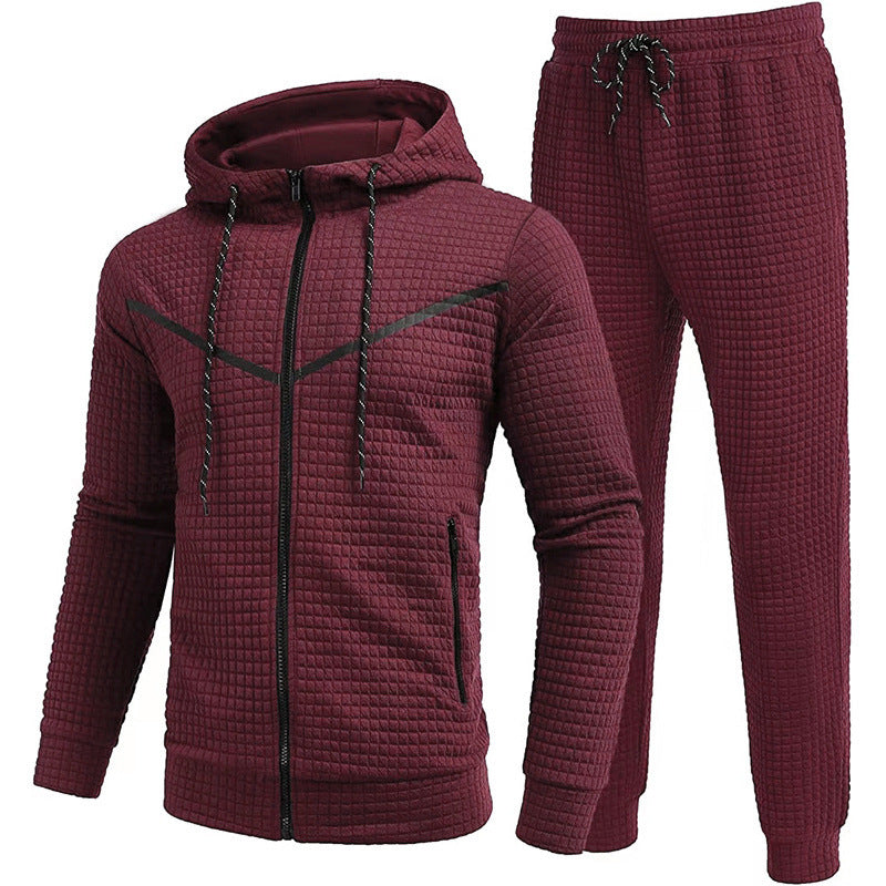 Herren Fleece-Jogginganzug mit strukturiertem Design EB