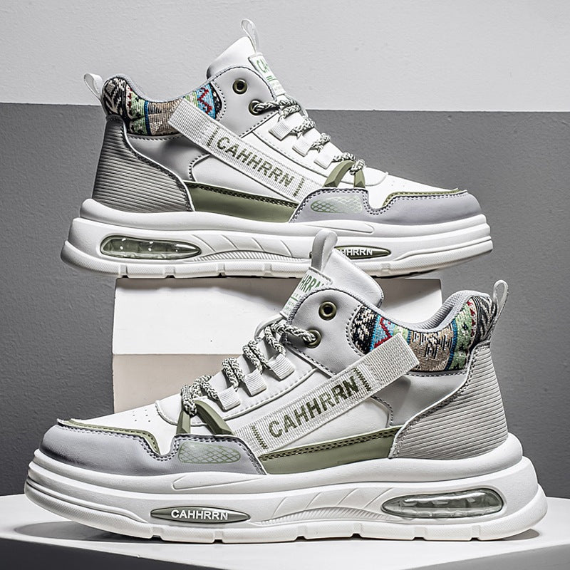 Herren hochgeschnittene Streetstyle-Sneaker mit Luftkapsel-Zwischensohle und tribal-gepolsterter Knöchelmanschette EB