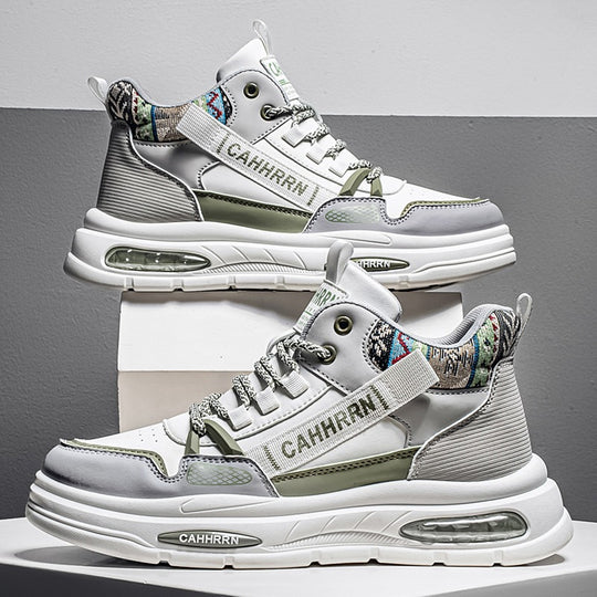 Herren hochgeschnittene Streetstyle-Sneaker mit Luftkapsel-Zwischensohle und tribal-gepolsterter Knöchelmanschette EB