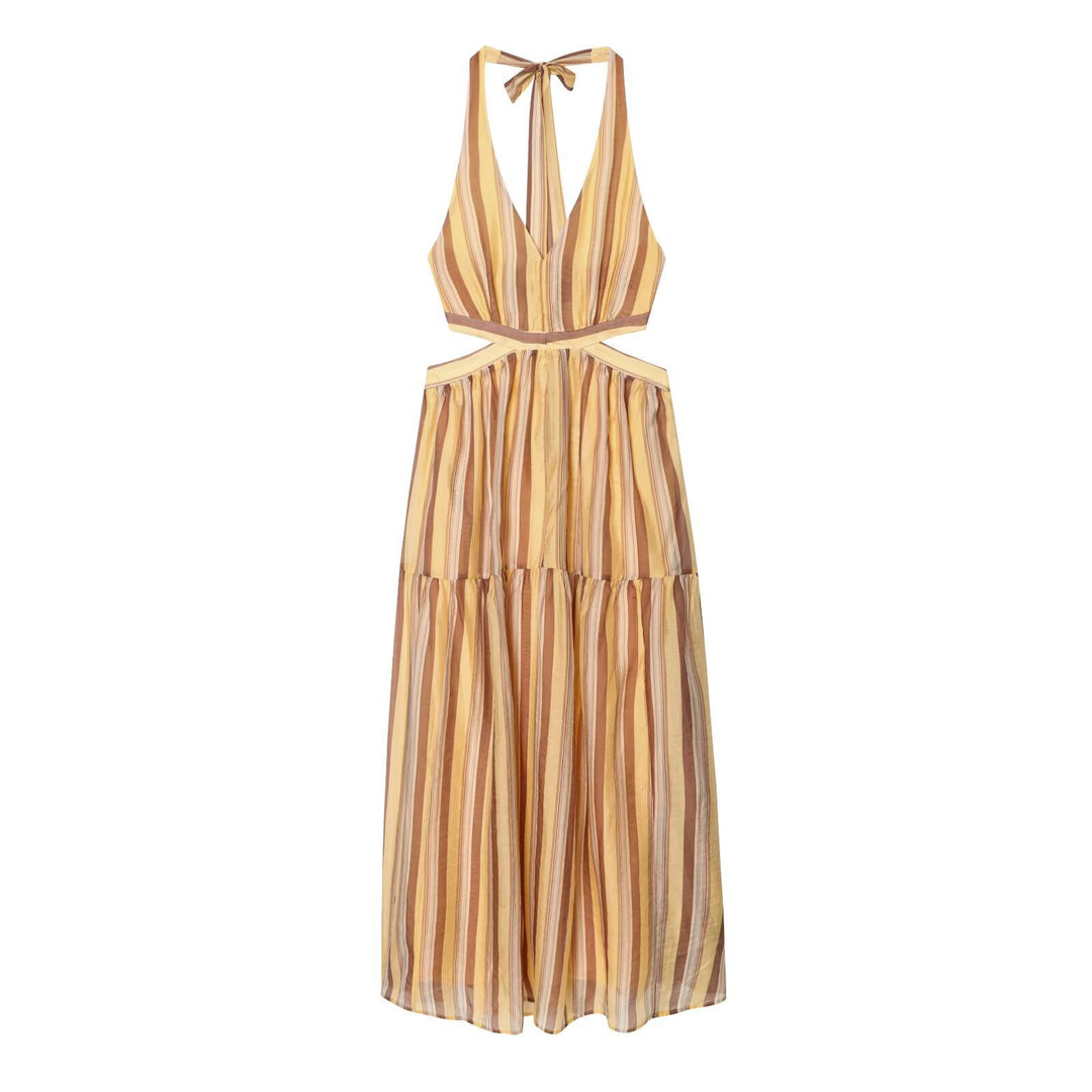 Damen Sommerkleid mit tiefem Ausschnitt und Cut-Outs EB