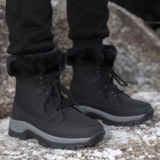 Damen Fleecegefütterte Winter-Boots mit rutschfester Sohle und hohem Knöchelschutz EB