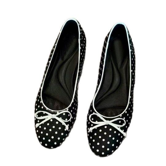 Damen Ballerinas mit klassischem Punktedesign und flexiblem Komfortfußbett EB