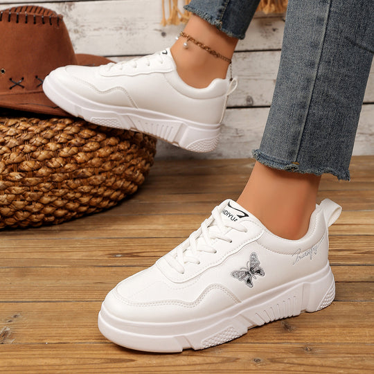 Damen Bequeme Sneakers mit verspieltem Schmetterlingsmotiv EB