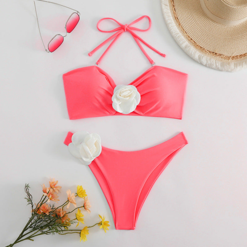 Damen Bikini-Set mit dekorativem Blumenmotiv EB
