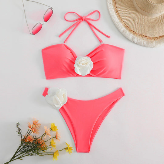 Damen Bikini-Set mit dekorativem Blumenmotiv EB