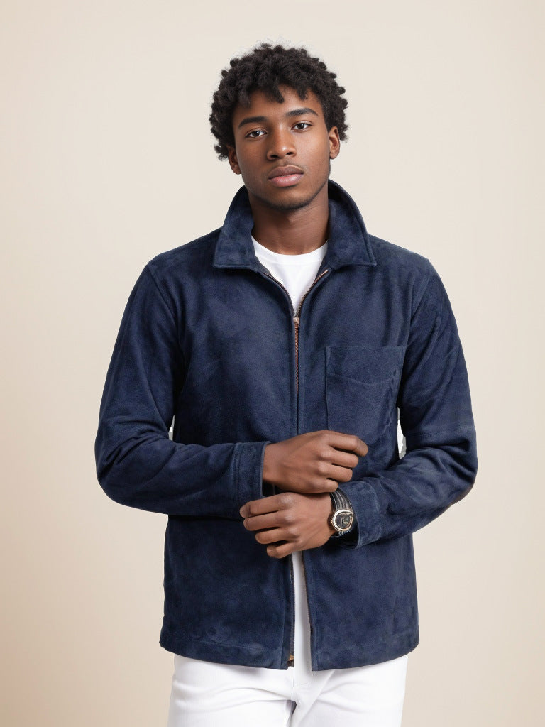 Herren modische Softshelljacke mit hochklappbarem Kragen EB