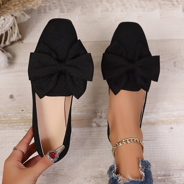 Damen Ballerinas mit modischer Schleifen-Applikation EB