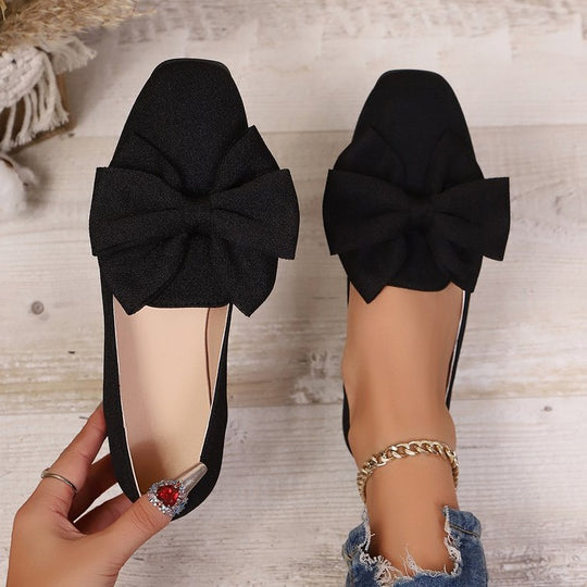 Damen Ballerinas mit modischer Schleifen-Applikation EB