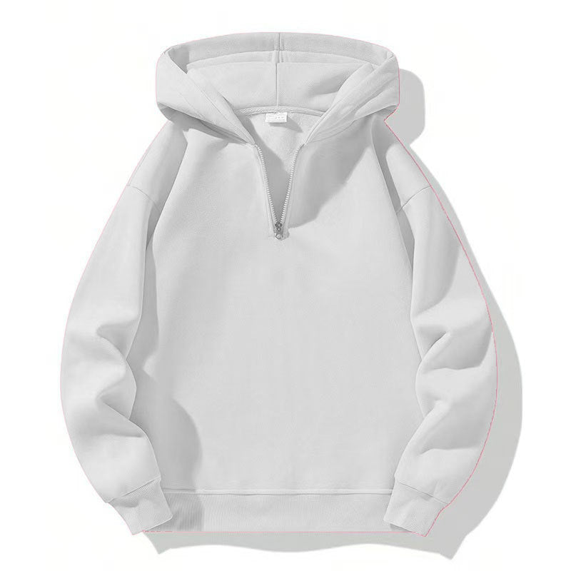Herren sportlicher Kapuzenpullover mit halbem Reißverschluss EB