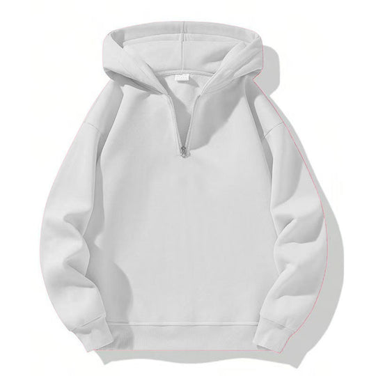 Herren sportlicher Kapuzenpullover mit halbem Reißverschluss EB