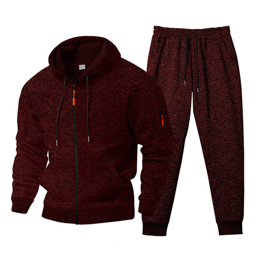 Herren sportives Freizeit-Set mit strukturiertem Hoodie und bequemen Jogginghosen EB