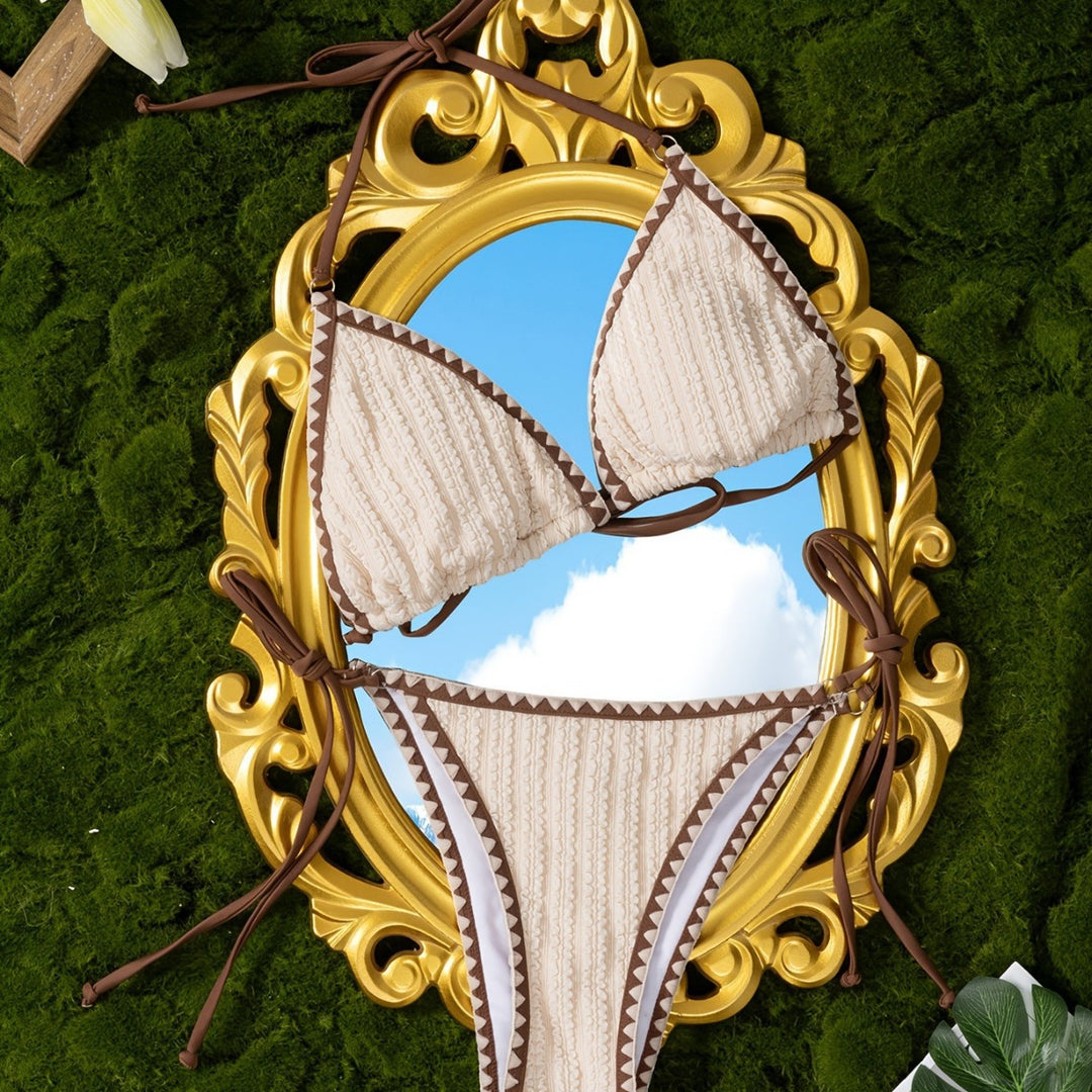 Damen Triangel-Bikini mit raffiniertem Struktur-Design EB