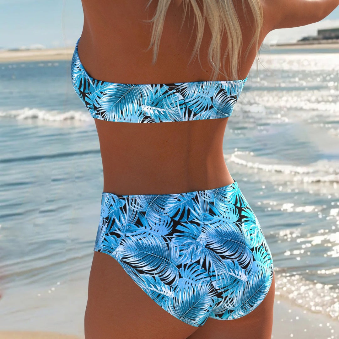 Damen Balconette Bikini mit floralem Design und verstellbaren Trägern EB