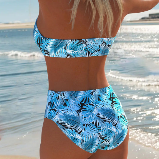 Damen Balconette Bikini mit floralem Design und verstellbaren Trägern EB