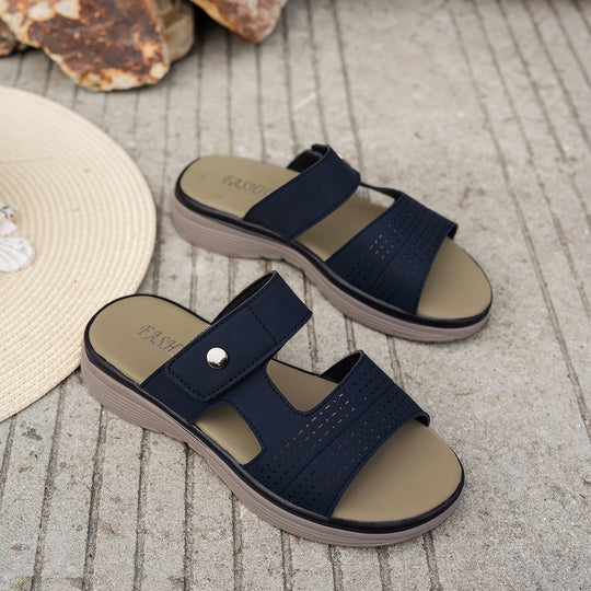 Damen Komfortable Sandalen mit verstellbaren Riemen und atmungsaktiver Oberfläche EB