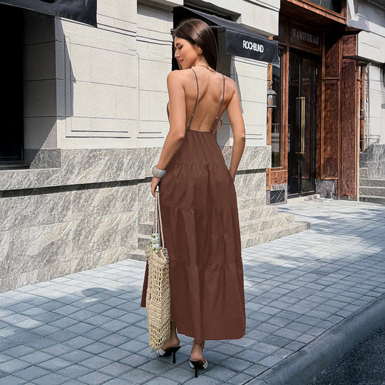 Damen Maxikleid mit zartem Verzierungsdetail EB