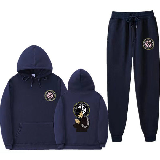 Damen Set aus Kapuzenpullover und Jogginghose mit einzigartigem Druck EB