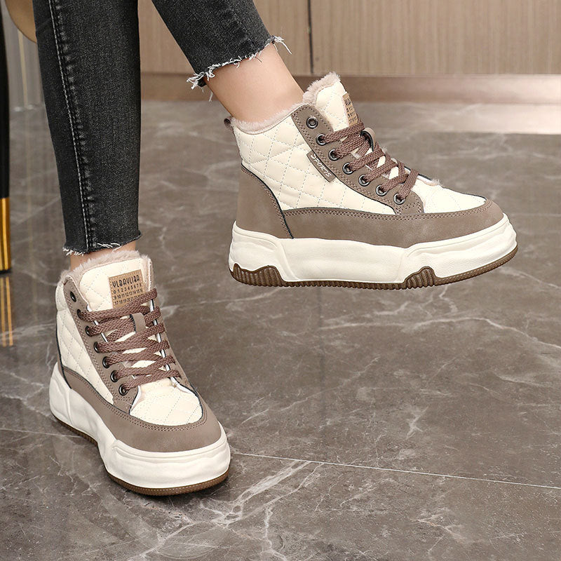 Damen Modische Winter Sneaker mit kuscheligem Innenfutter und robustem Profil EB