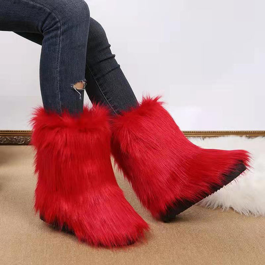 Damen Winterstiefel mit kuscheligem Kunstfell-Futter und rutschfester Sohle EB