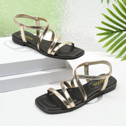 Damen Elegante Riemchen-Sandalen mit funkelnden Details EB