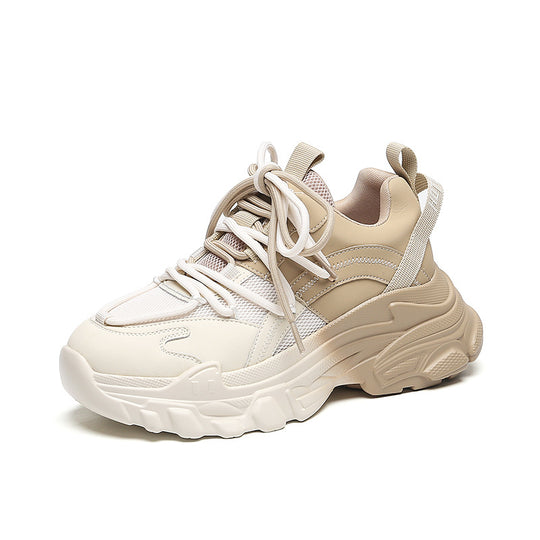 Damen Chunky Sport-Sneaker mit atmungsaktivem Obermaterial und elastischem Schnürsystem EB