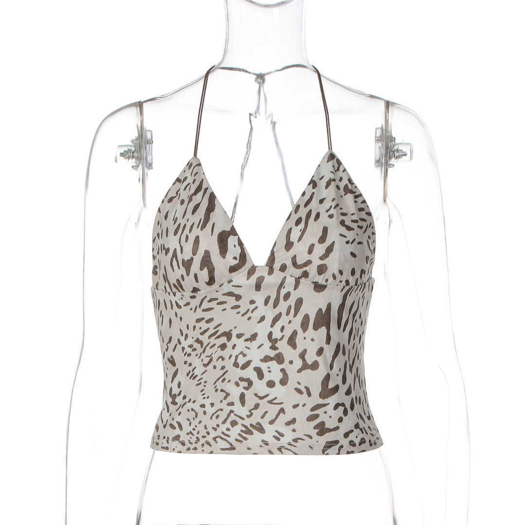 Damen Animal Print Top EB