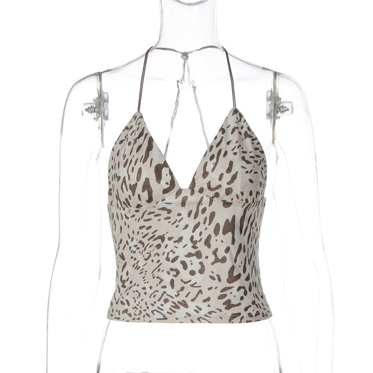 Damen Animal Print Top EB