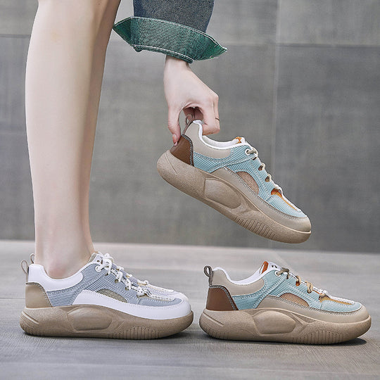 Damen Sportliche Sneakers mit ergonomischer Fußbettgestaltung und vibrierender Laufsohle EB