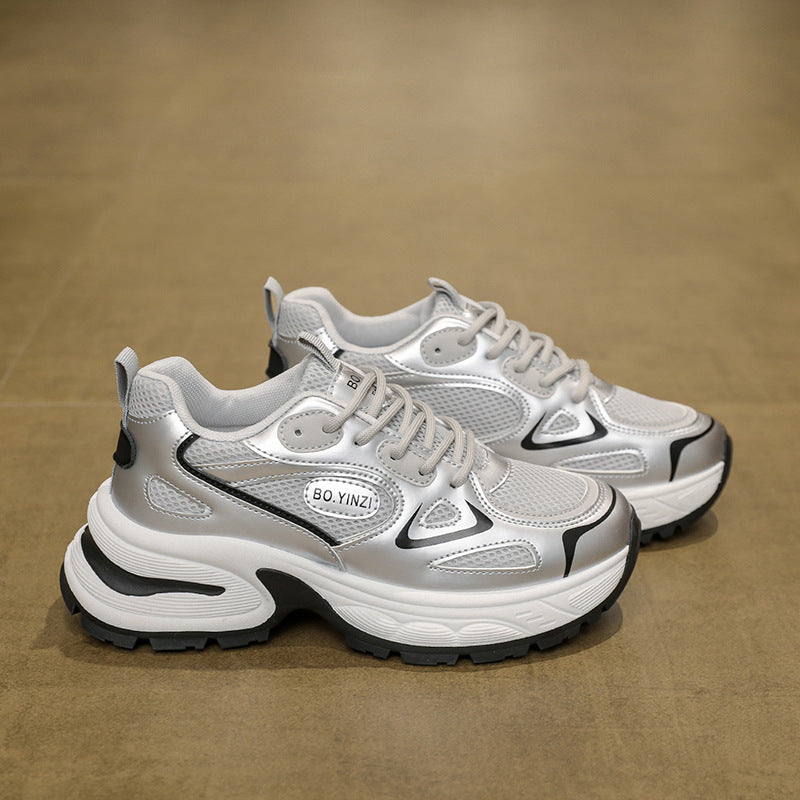 Damen Sportliche Sneakers mit abriebfester Laufsohle und atmungsaktiver Mesh-Oberfläche EB