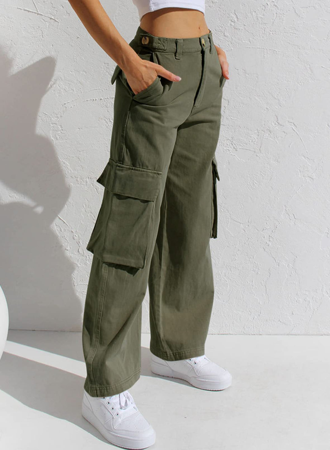 Damen Cargo-Hose mit praktischen Seitentaschen und lässigem Schnitt EB