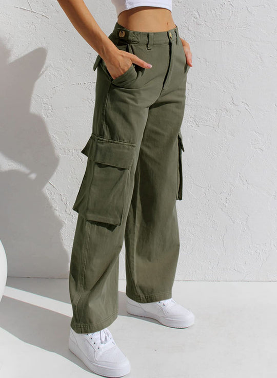 Damen Cargo-Hose mit praktischen Seitentaschen und lässigem Schnitt EB