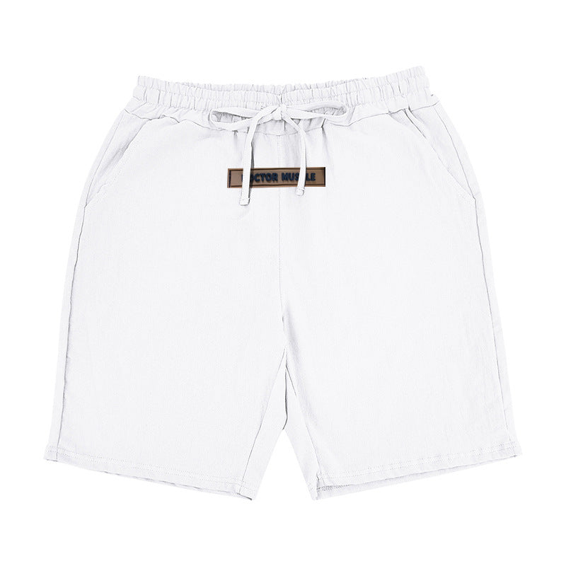 Herren lässige Strandshorts mit elastischem Bund und verstellbarem Kordelzug EB
