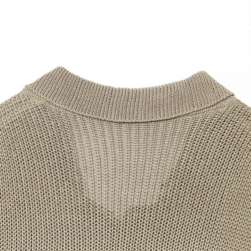 Damen geschnittene Strickjacke mit eleganten Knöpfen und strukturierter Oberfläche EB