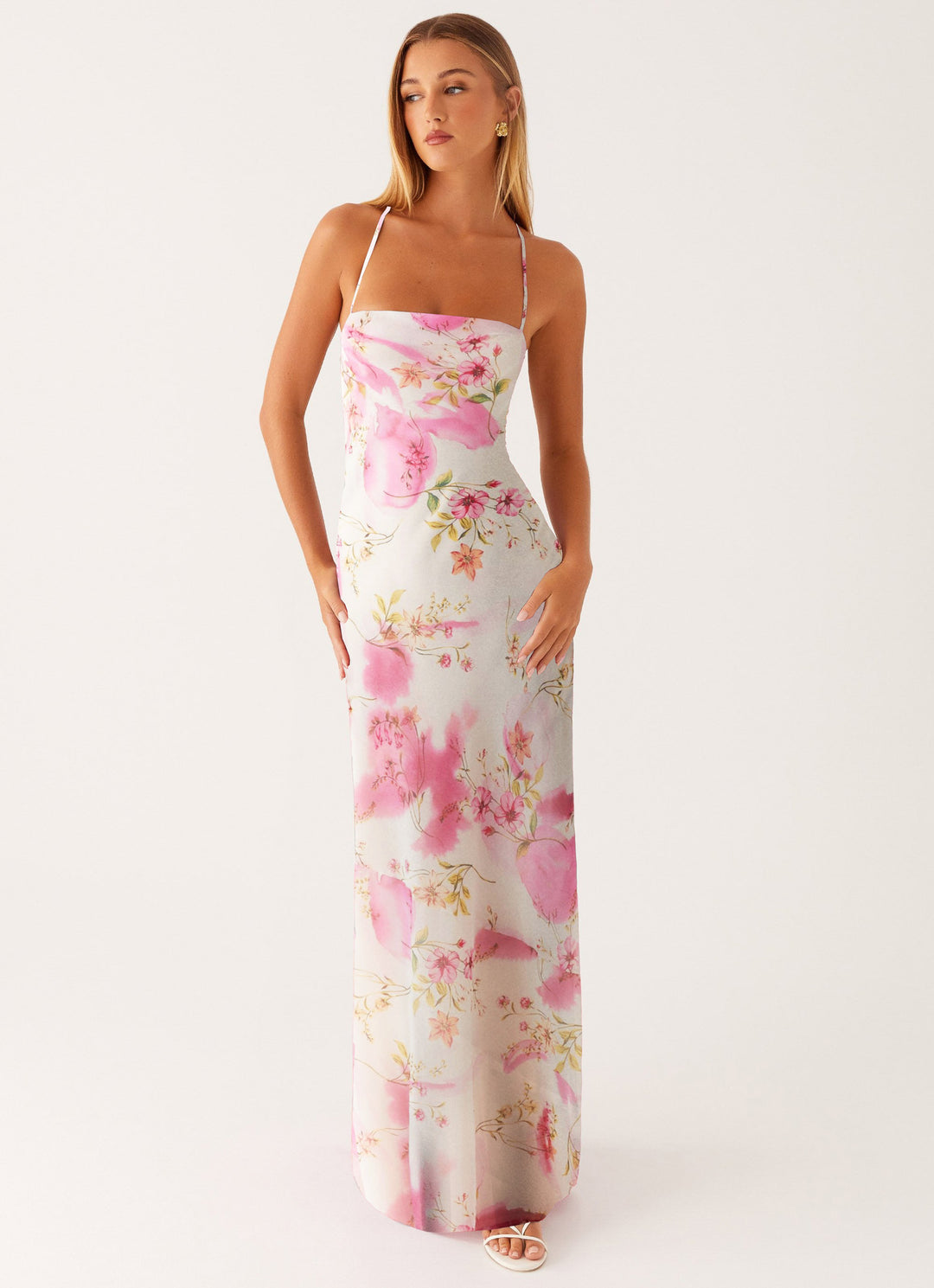 Damen Maxikleid mit floralem Muster EB