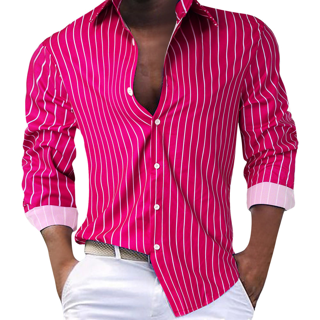 Herren Slim-Fit Hemd mit modernem Streifenmuster EB