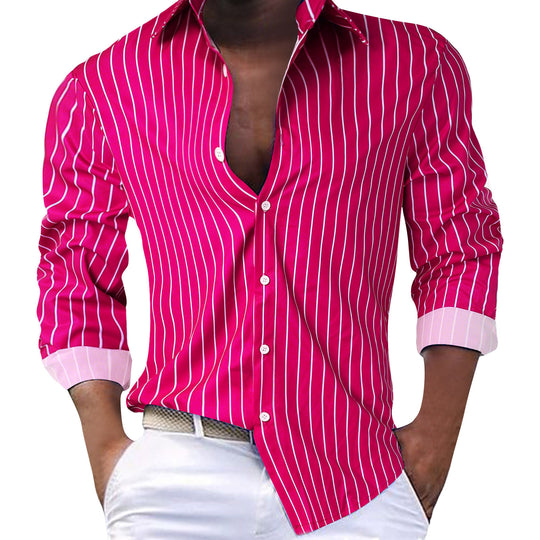 Herren Slim-Fit Hemd mit modernem Streifenmuster EB