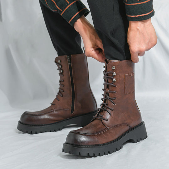 Damen Hohe Schnürboots mit rutschfester Sohle und robustem Obermaterial EB