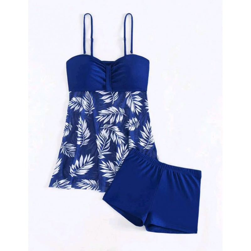 Damen Tankini-Set mit floralem Design und sportlichen Shorts EB