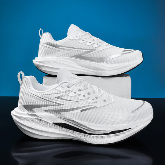 Unisex gepolsterte Straßenlaufschuhe mit rocker-Zwischensohle, energierückführender Dämpfung und atmungsaktivem Mesh-Upper EB