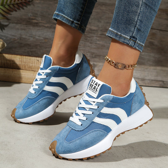 Damen sportliche Sneaker im Retro-Design mit atmungsaktiven Materialien EB