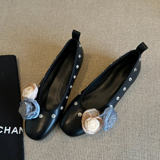 Damen Dekorative Ballerinas mit einzigartigen Applikationen EB