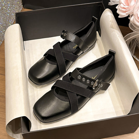 Damen Komfortable Ballerinas mit verstellbarem Riemendesign EB
