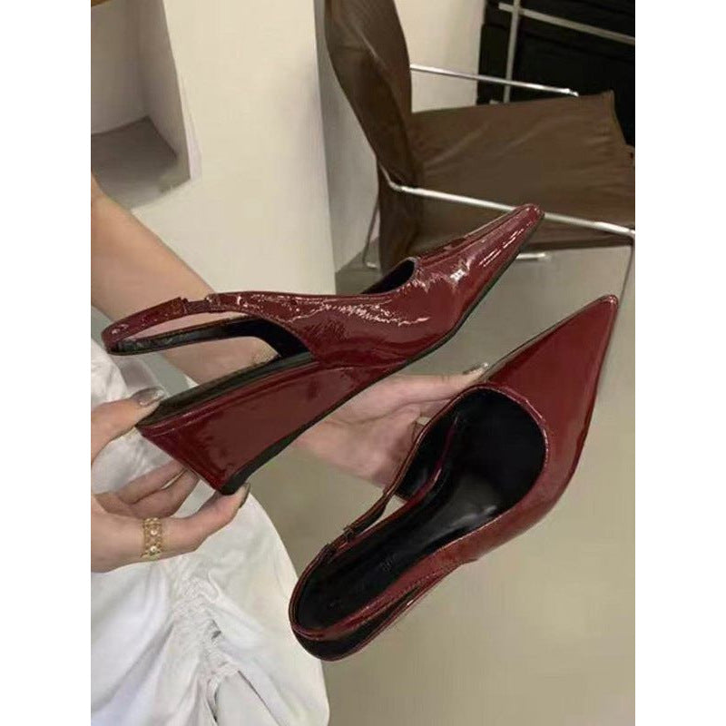 Damen Slingback High Heel Schuhe mit spitzem Design EB