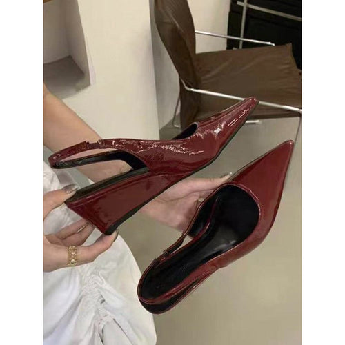Damen Slingback High Heel Schuhe mit spitzem Design EB