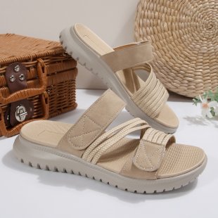 Damen Komfortable Riemchensandalen mit ergonomischem Fußbett und rutschfester Sohle EB